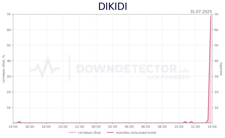 График сбоя DIKIDI 31.07.2025 г.